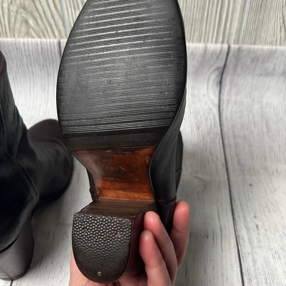 RAG & BONE Newbury Brown Leather Block Heel Ankle Bootie size 38/ 8 - Picture 7 of 9